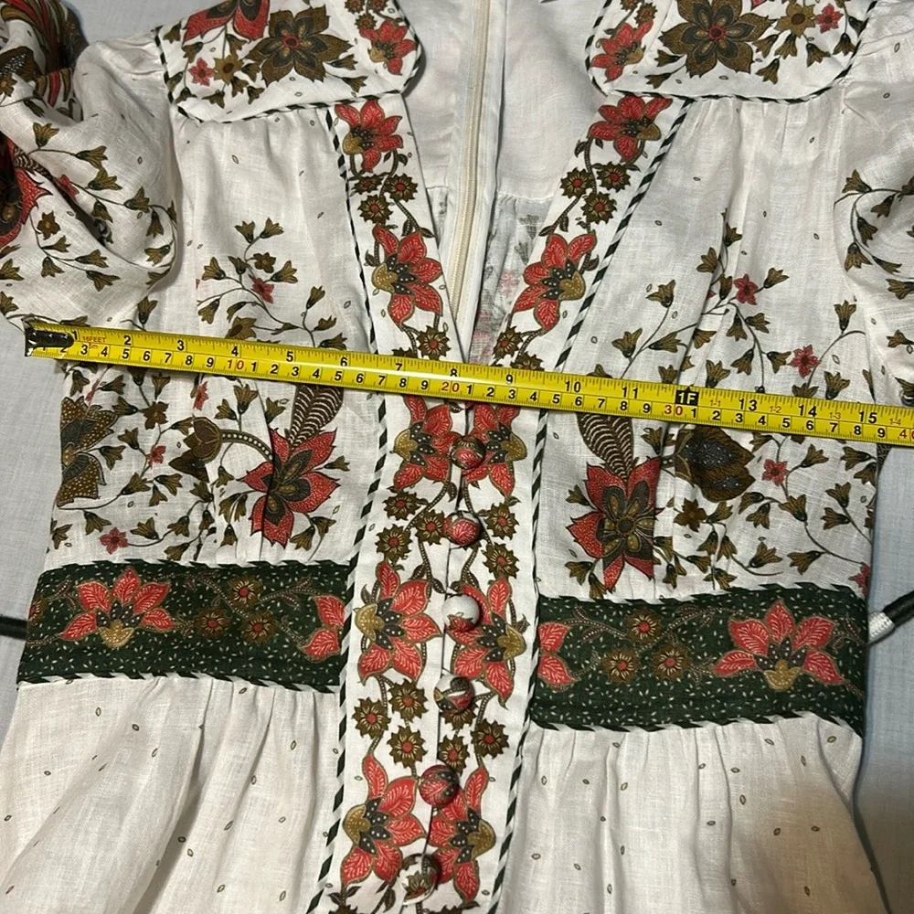 NWOT. ZIMMERMAN Gathered Floral Phoenix Print Maxi Dress - Picture 6 of 8